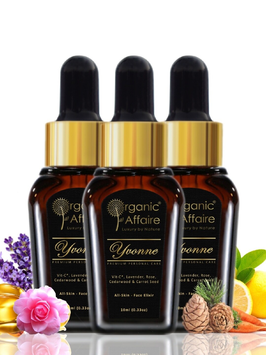 

Organic Affaire Set of 3 Vitamin C Face Serum 10ml, Black