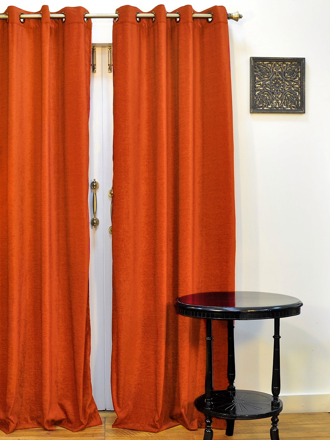 

Ariana Rust Orange Room Darkening Long Door Curtain