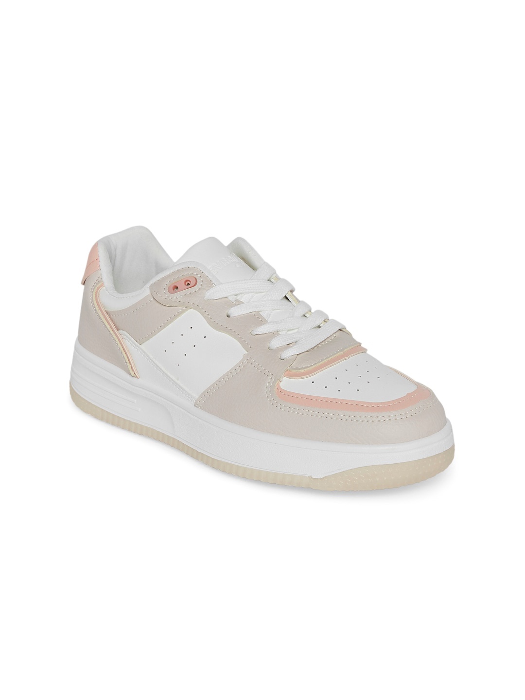 

Forever Glam by Pantaloons Women Beige Colourblocked PU Sneakers