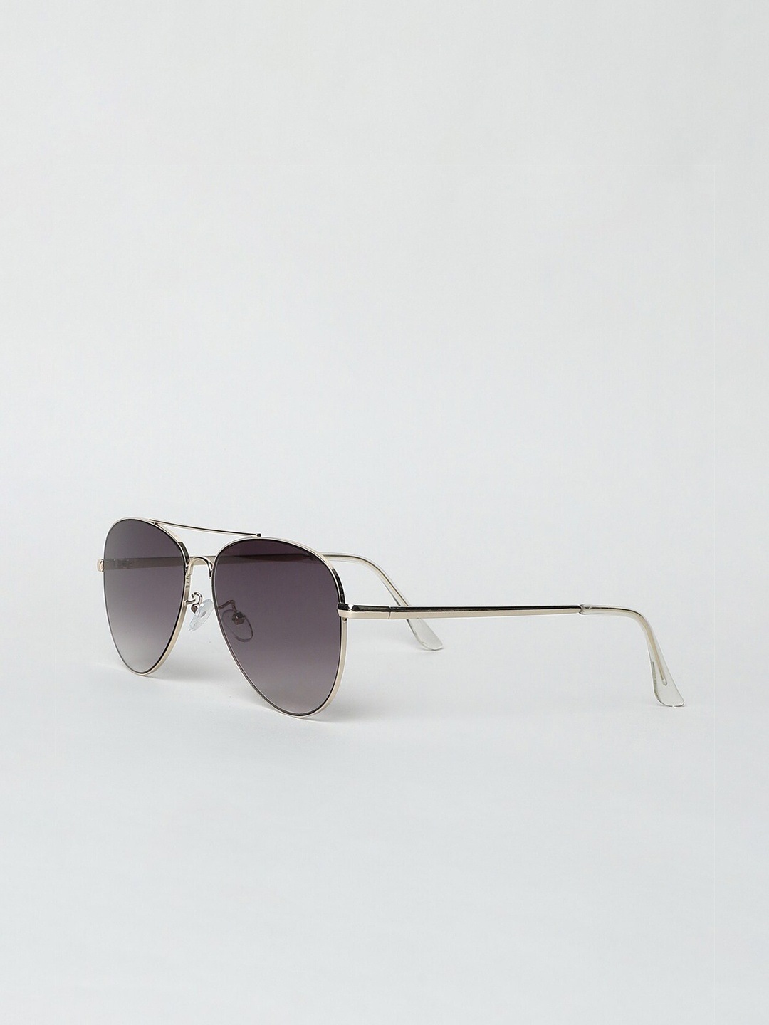 

ONLY Women Grey Lens & Gold-Toned Aviator Sunglasses