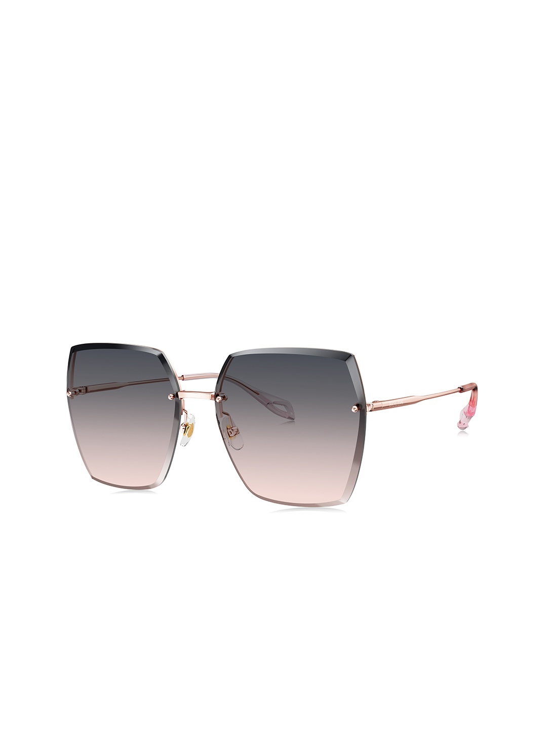 

BOLON EYEWEAR Women Blue Lens & Rose Gold-Toned Square Sunglasses With UV Protected Lens