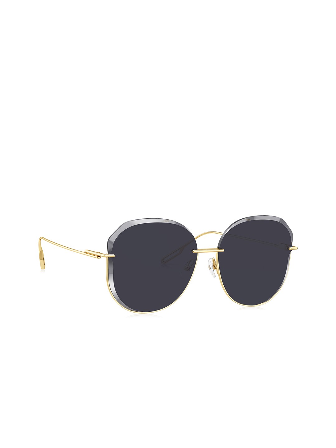 

BOLON EYEWEAR Women Purple Lens & Gold-Toned Round Sunglasses with UV Protected Lens