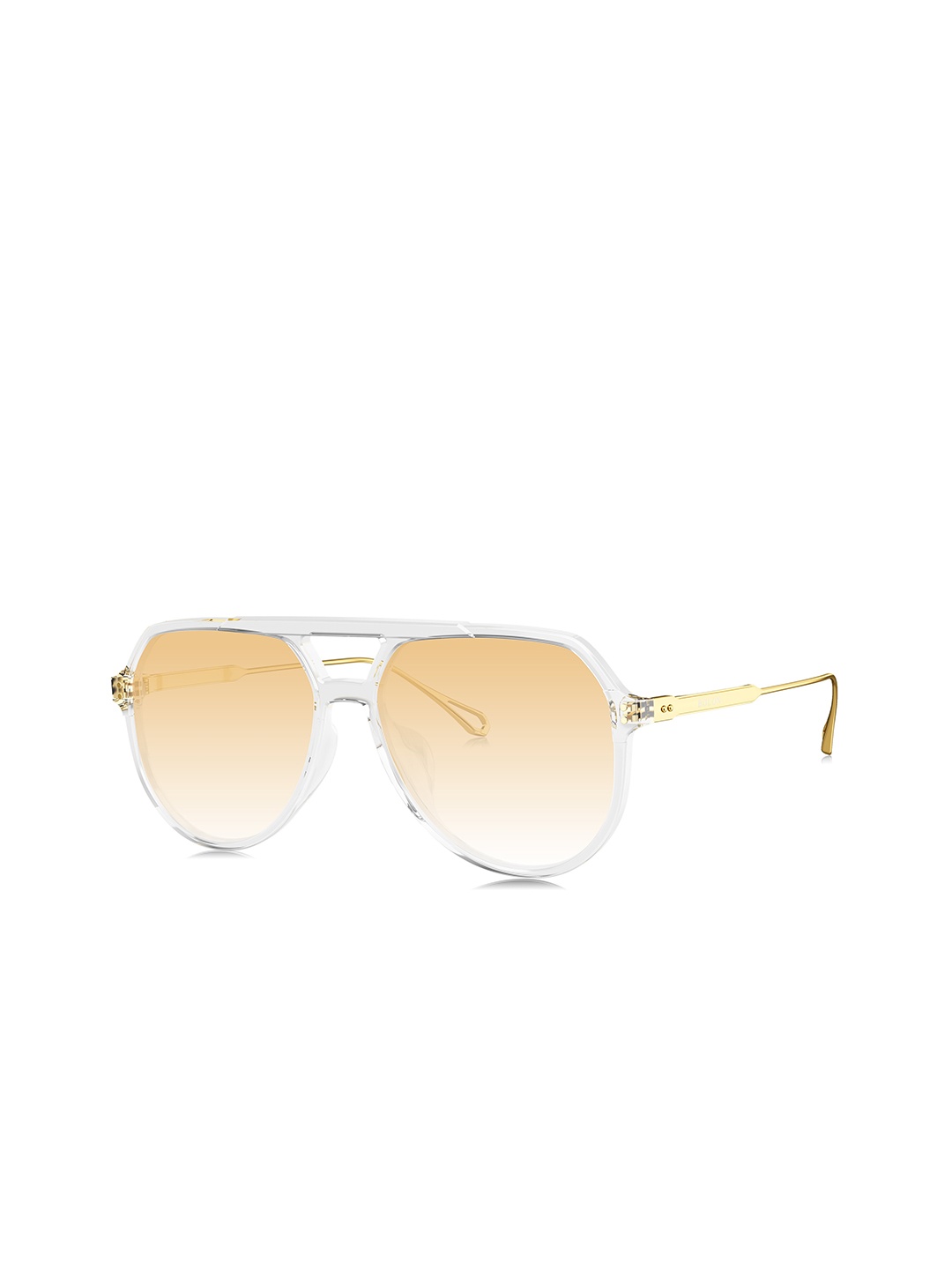 

BOLON EYEWEAR Men Orange Lens & Orange Aviator Sunglasses with UV Protected Lens