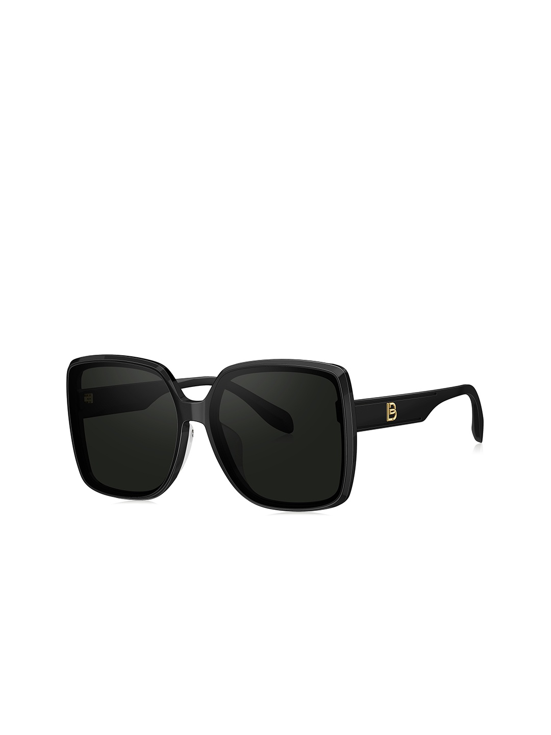 

BOLON EYEWEAR Women Grey Lens & Black Square Sunglasses with Polarised Lens