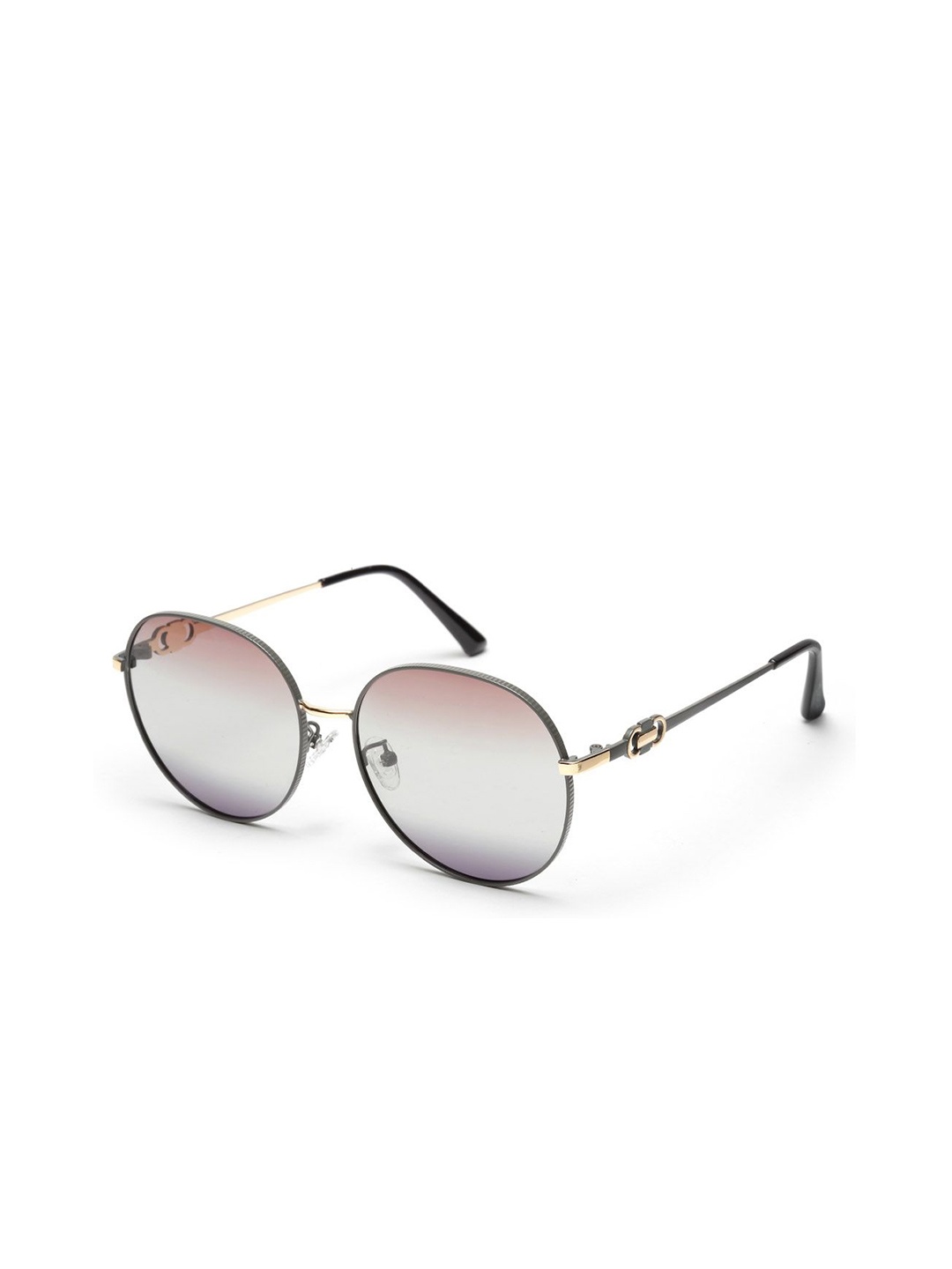 

YourSpex Unisex Brown Lens & Black Round Sunglasses with UV Protected Lens