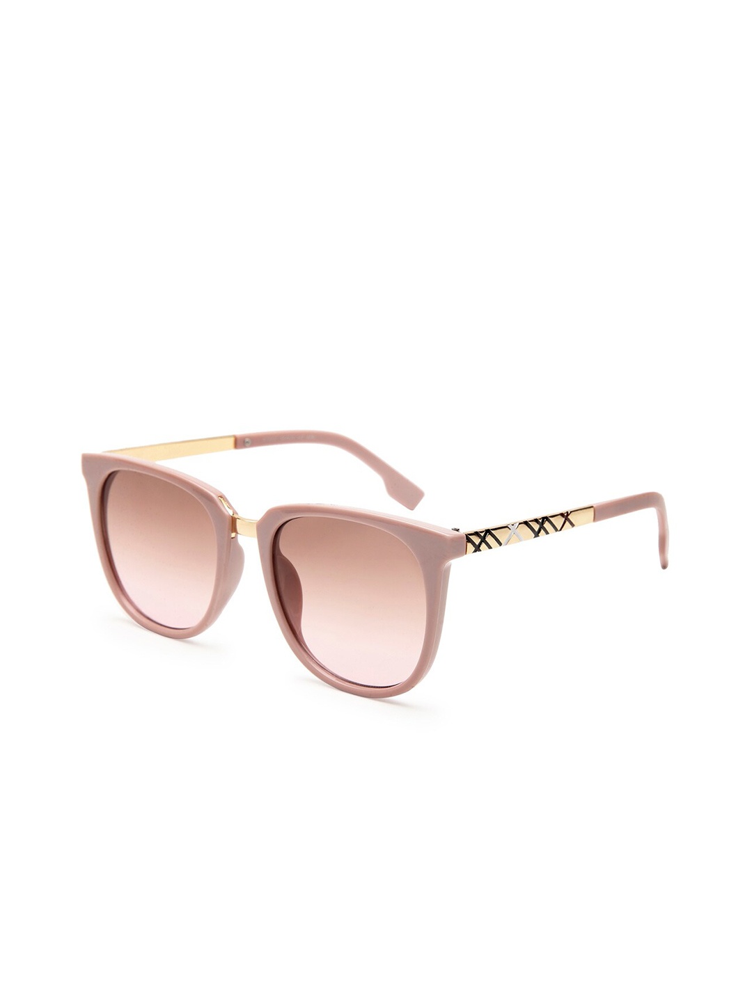 

YourSpex Unisex Brown Lens & Rose Gold-Toned Wayfarer Sunglasses J-A7007-A66-