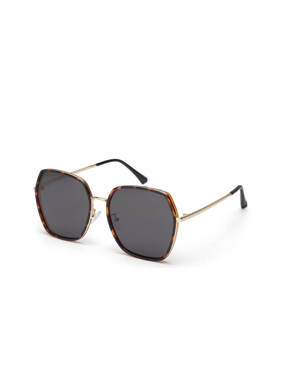 

YourSpex Unisex Black Lens & Gold-Toned Square Sunglasses with UV Protected Lens