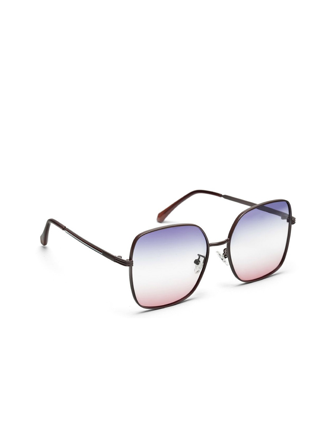 

YourSpex Unisex Pink Lens & Black Square Sunglasses with UV Protected Lens