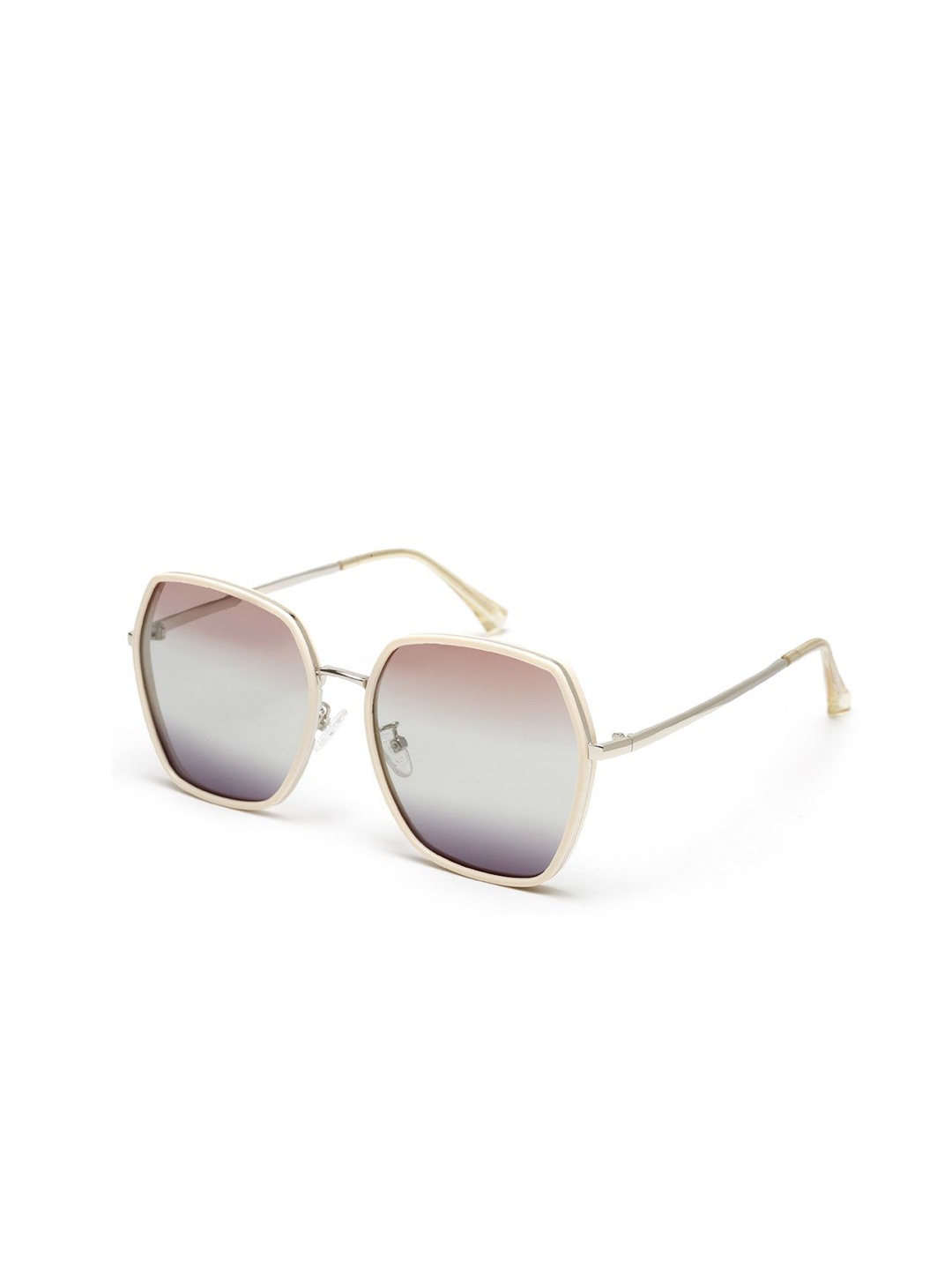 

YourSpex Unisex Purple Lens & Gold-Toned Square Sunglasses with UV Protected Lens