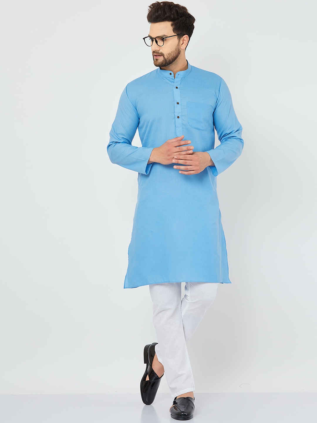 

Armaan Ethnic Men Blue Kurta with Pyjama