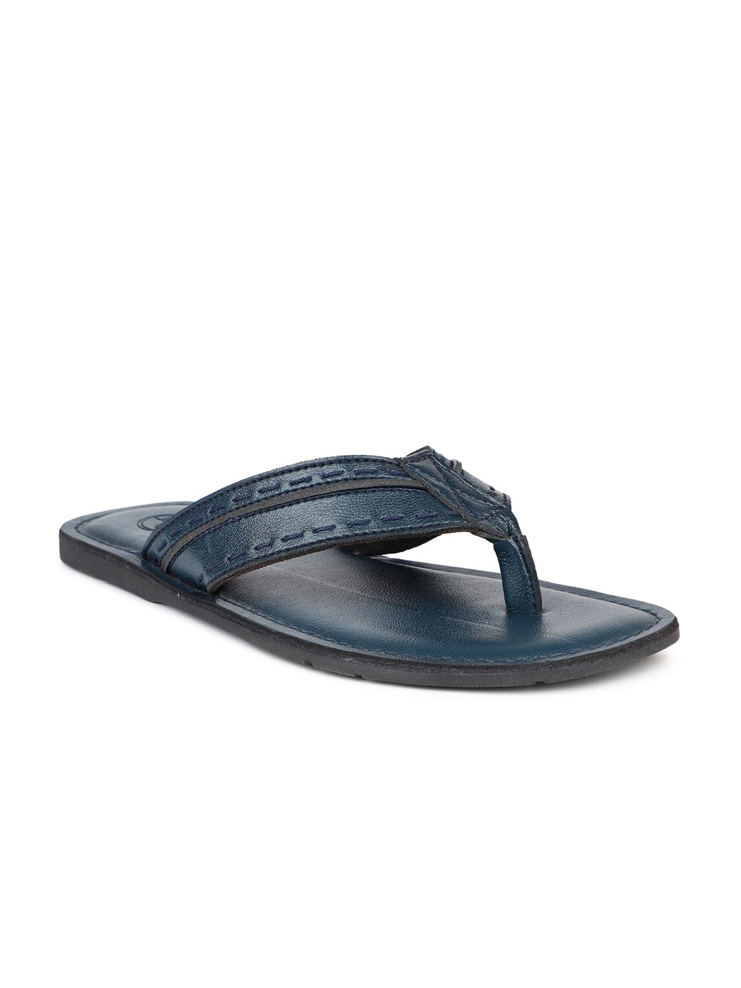 

PRIVO by Inc.5 Men Blue Leather Comfort Sandals