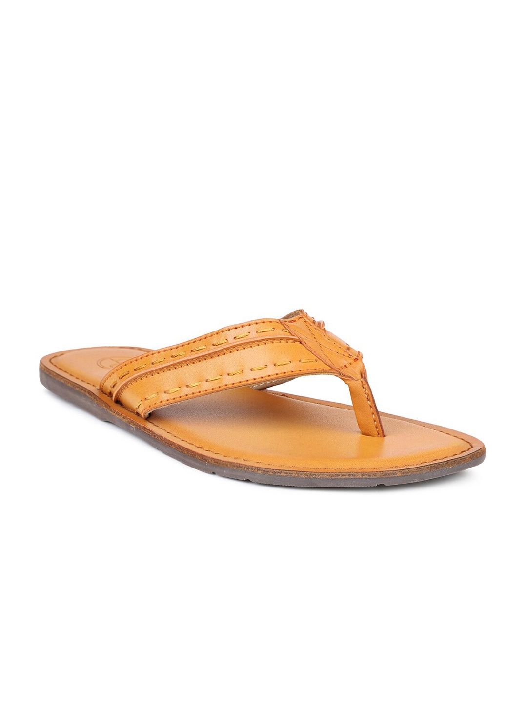 

PRIVO by Inc.5 Men Tan Leather Comfort Sandals