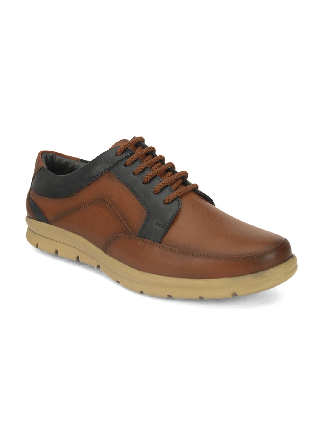 

Ferraiolo Men Tan Brown Colourblocked Derbys