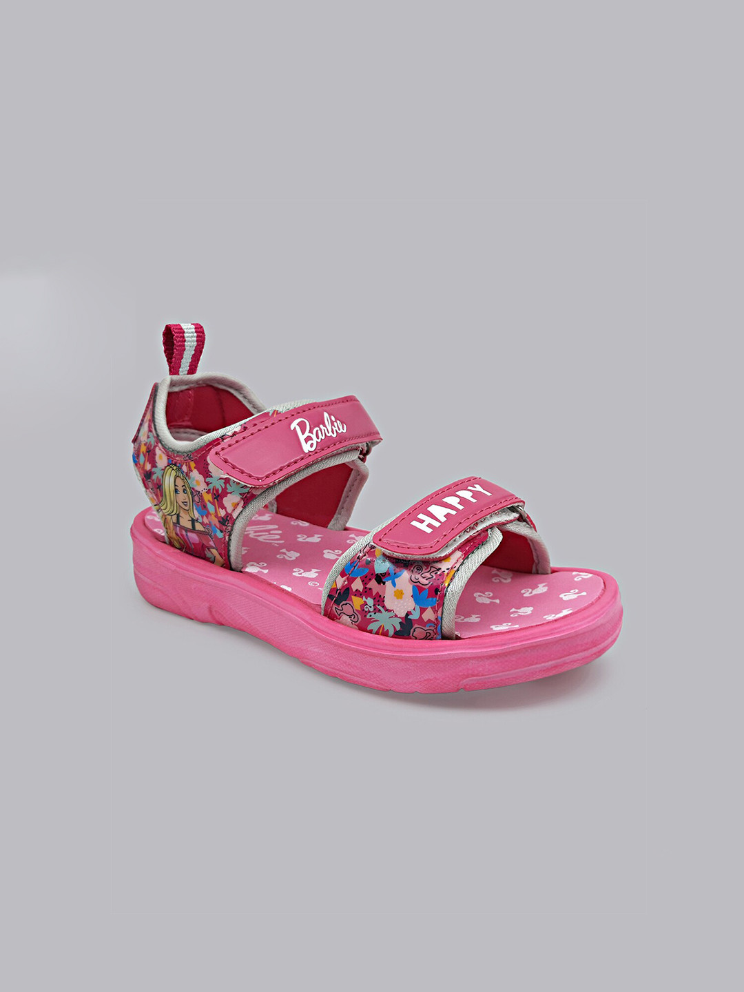 

Kids Ville Girls Pink Barbie Printed Sandals