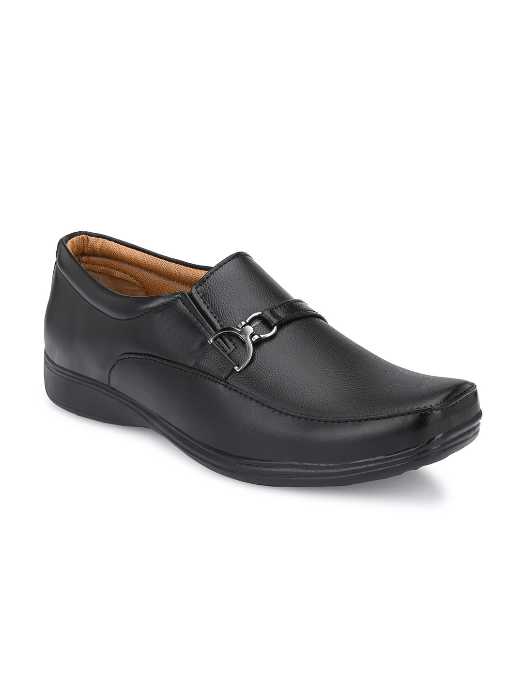 

Azzaro Black Men Black Slip-On Formal Shoes