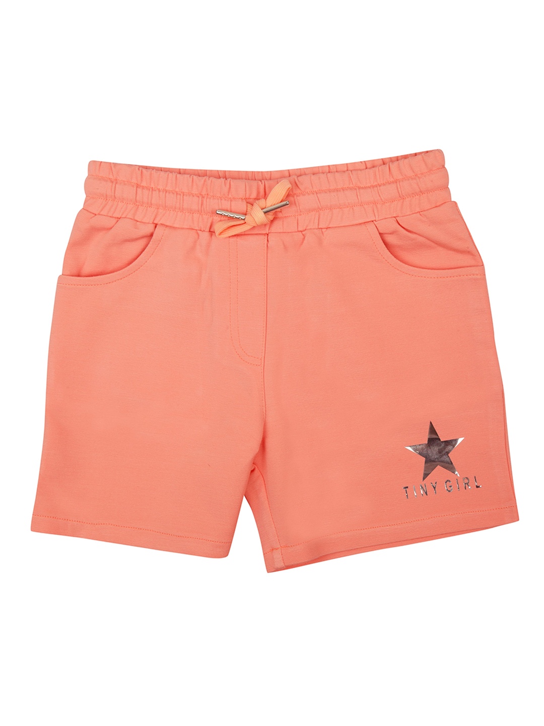 

Tiny Girl Girls Peach-Coloured solid Shorts