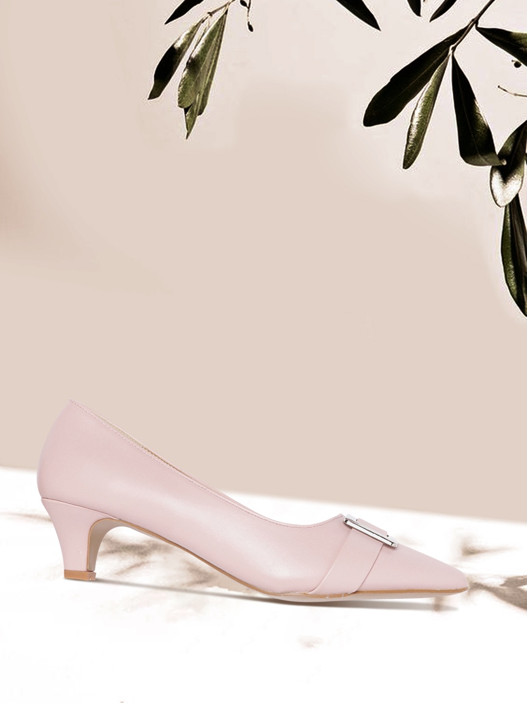 

Allen Solly Pink Solid Pumps with Buckles Detail
