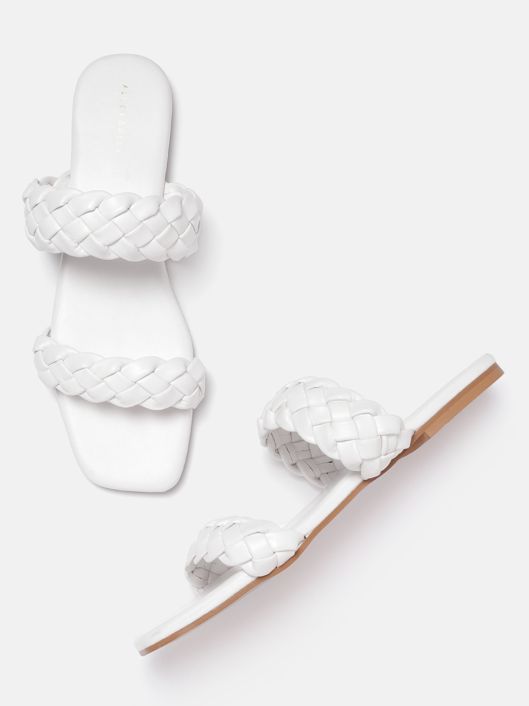 

Allen Solly Women White Basketweave Open Toe Flats
