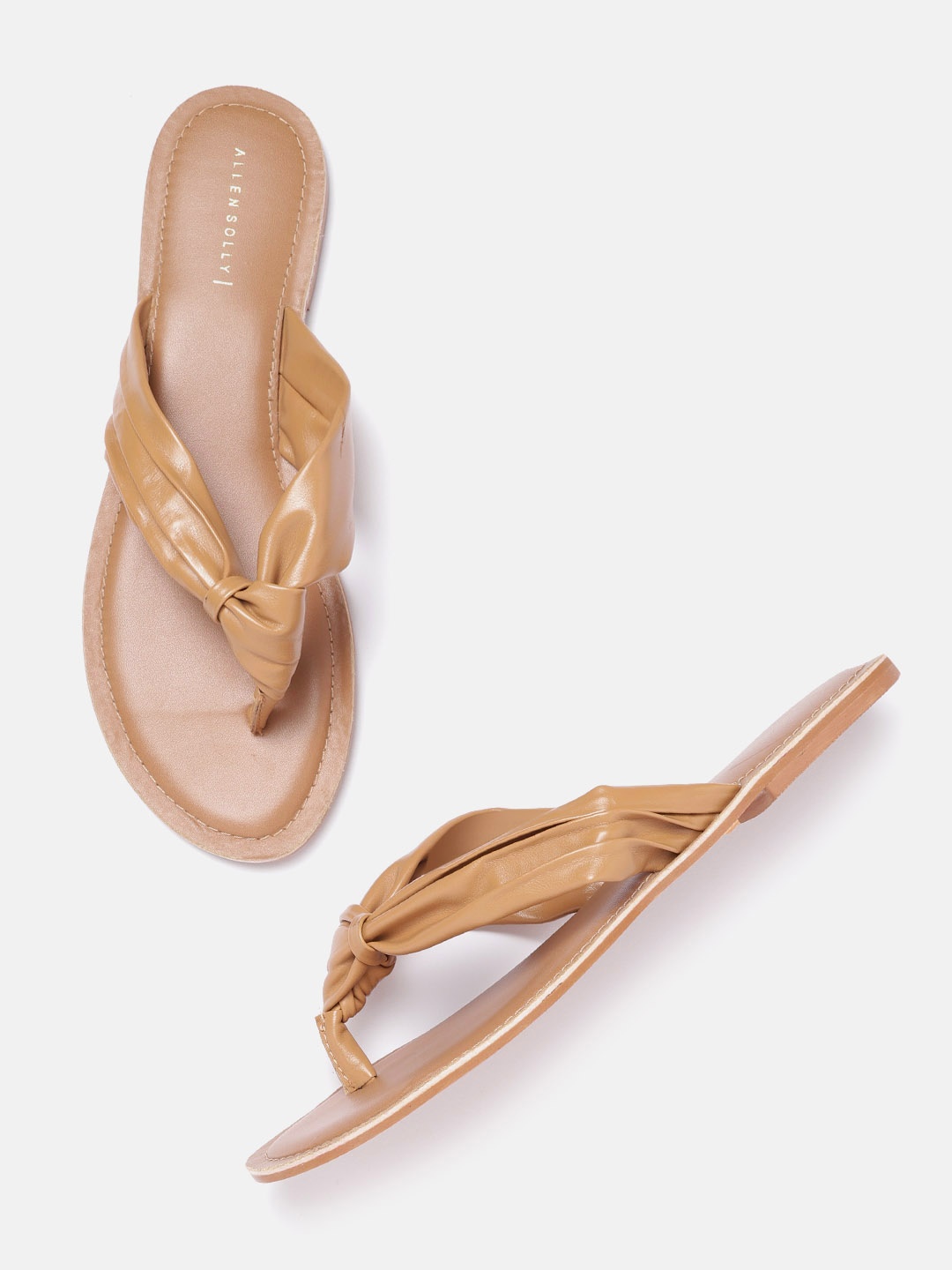 

Allen Solly Women Camel Brown Solid Open Toe Flats