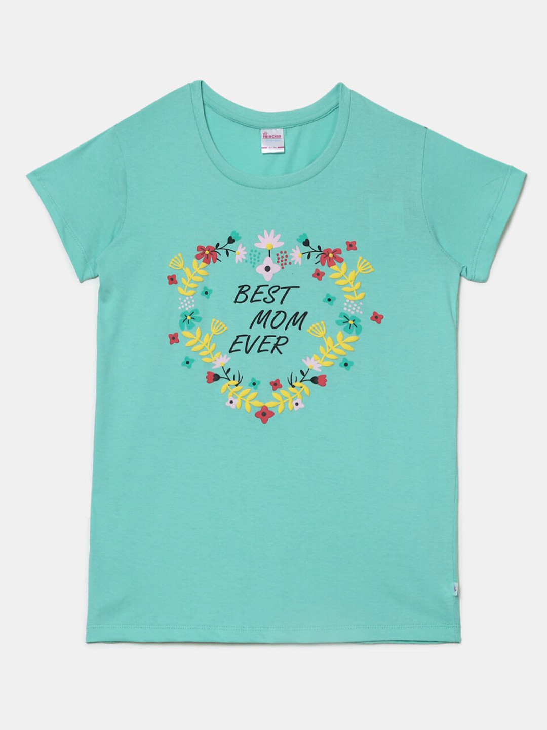 

V-Mart Girls Green Typography Printed T-shirt