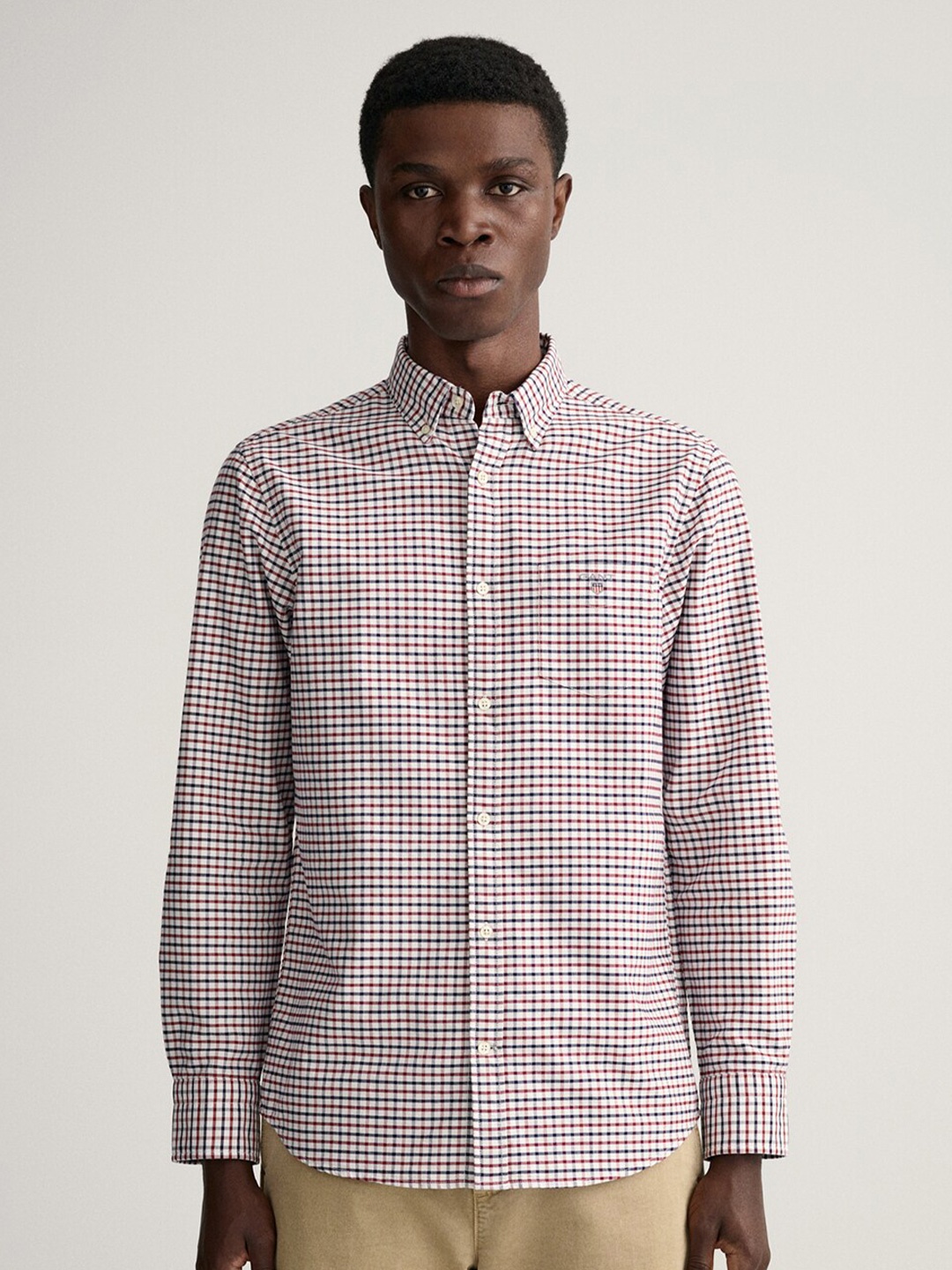 

GANT Men Navy Blue Classic Checked Casual Shirt