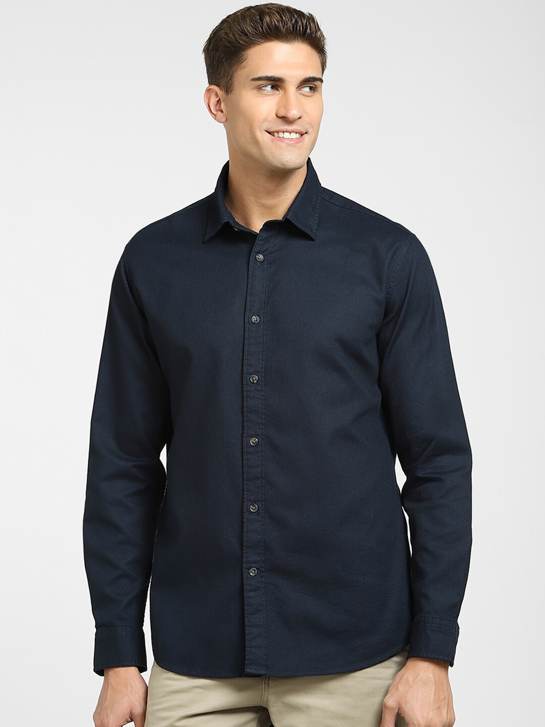 

SELECTED Men Blue Solid Casual Shirt