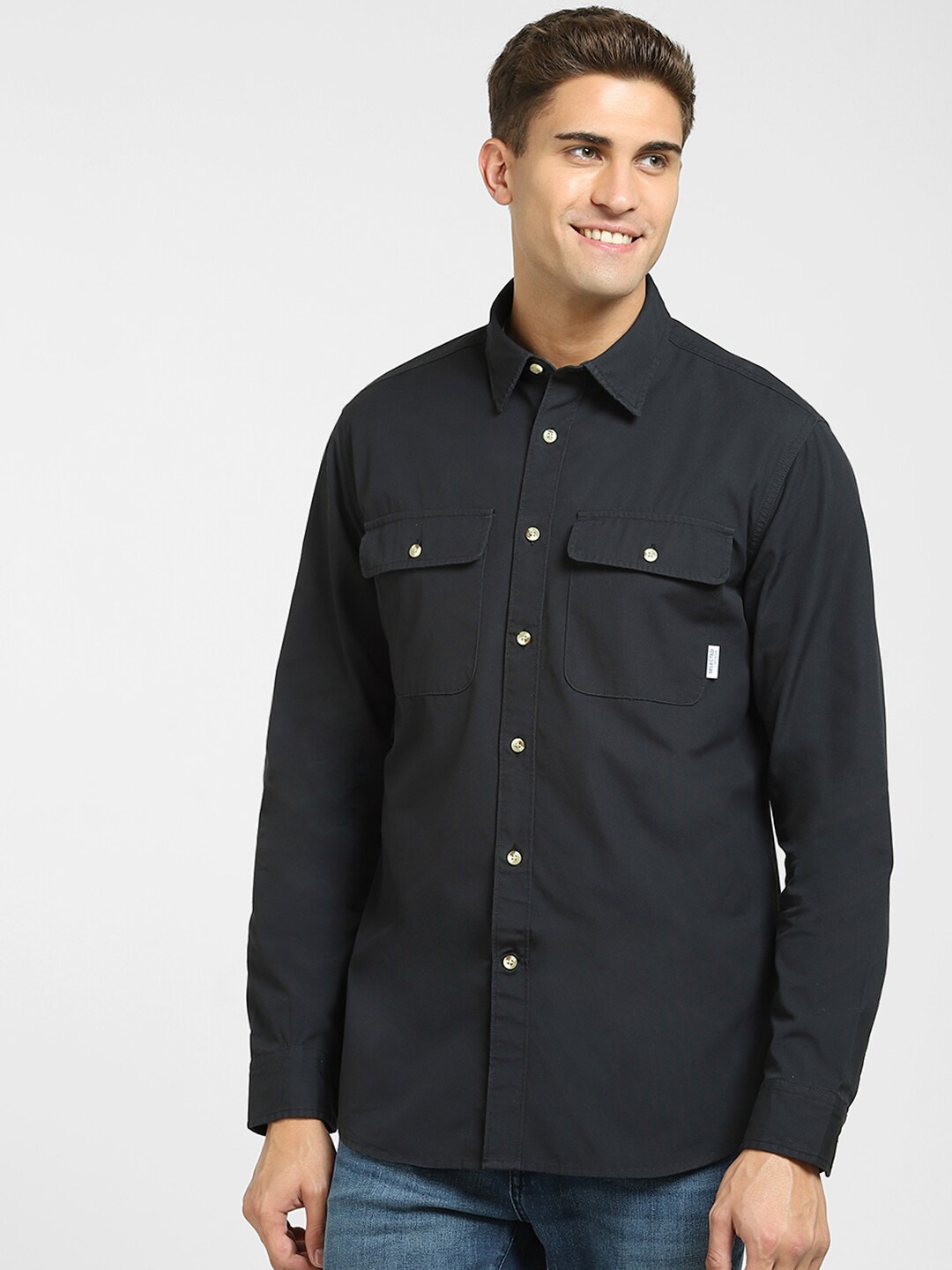 

SELECTED Men Black Casual Shirt