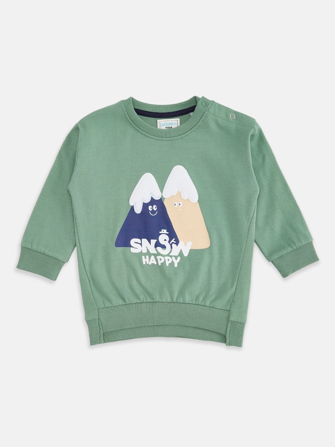 

Pantaloons Baby Boys Green Printed Sweatshirt