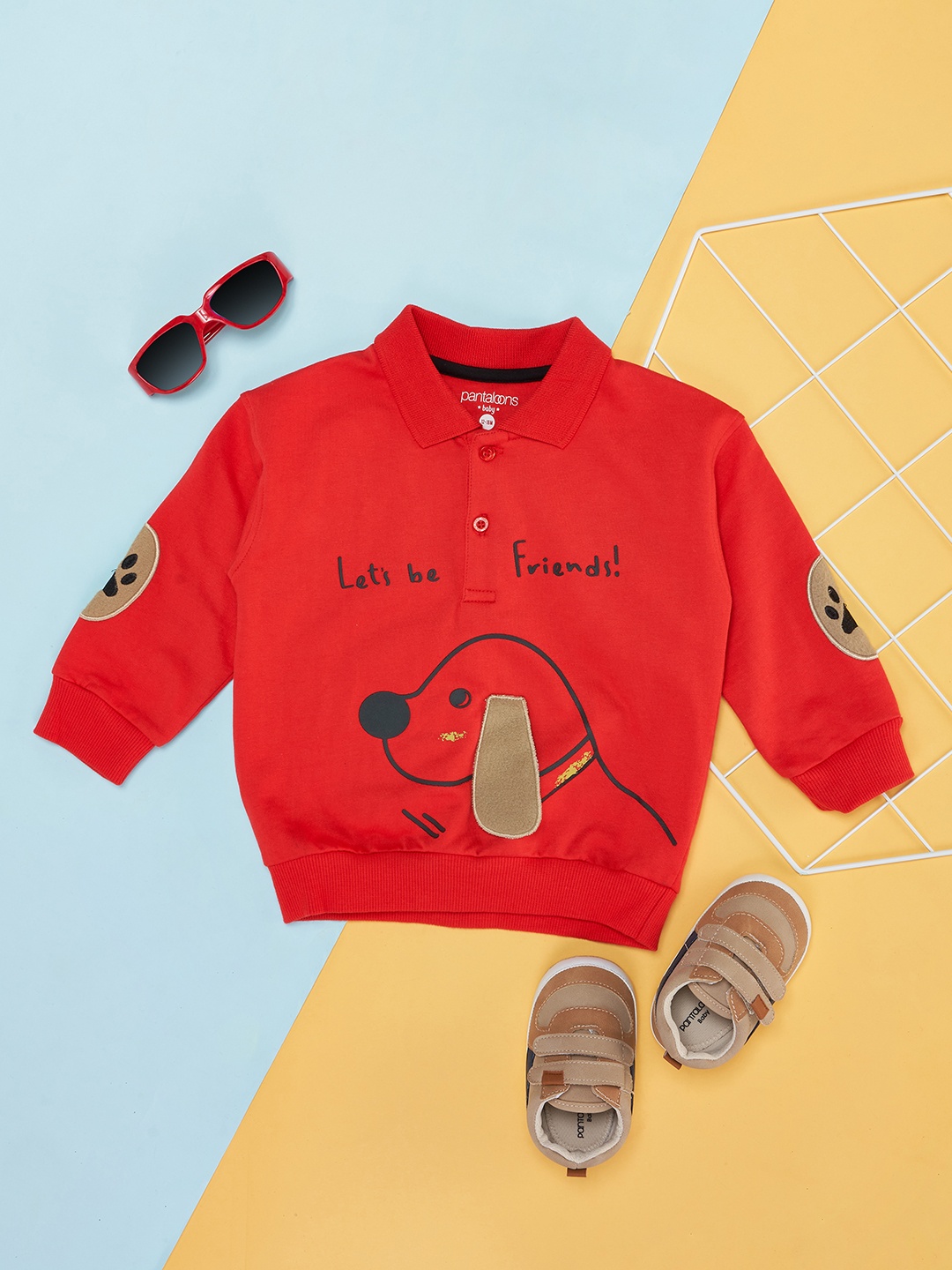 

Pantaloons Baby Boys Red Printed Sweatshirt
