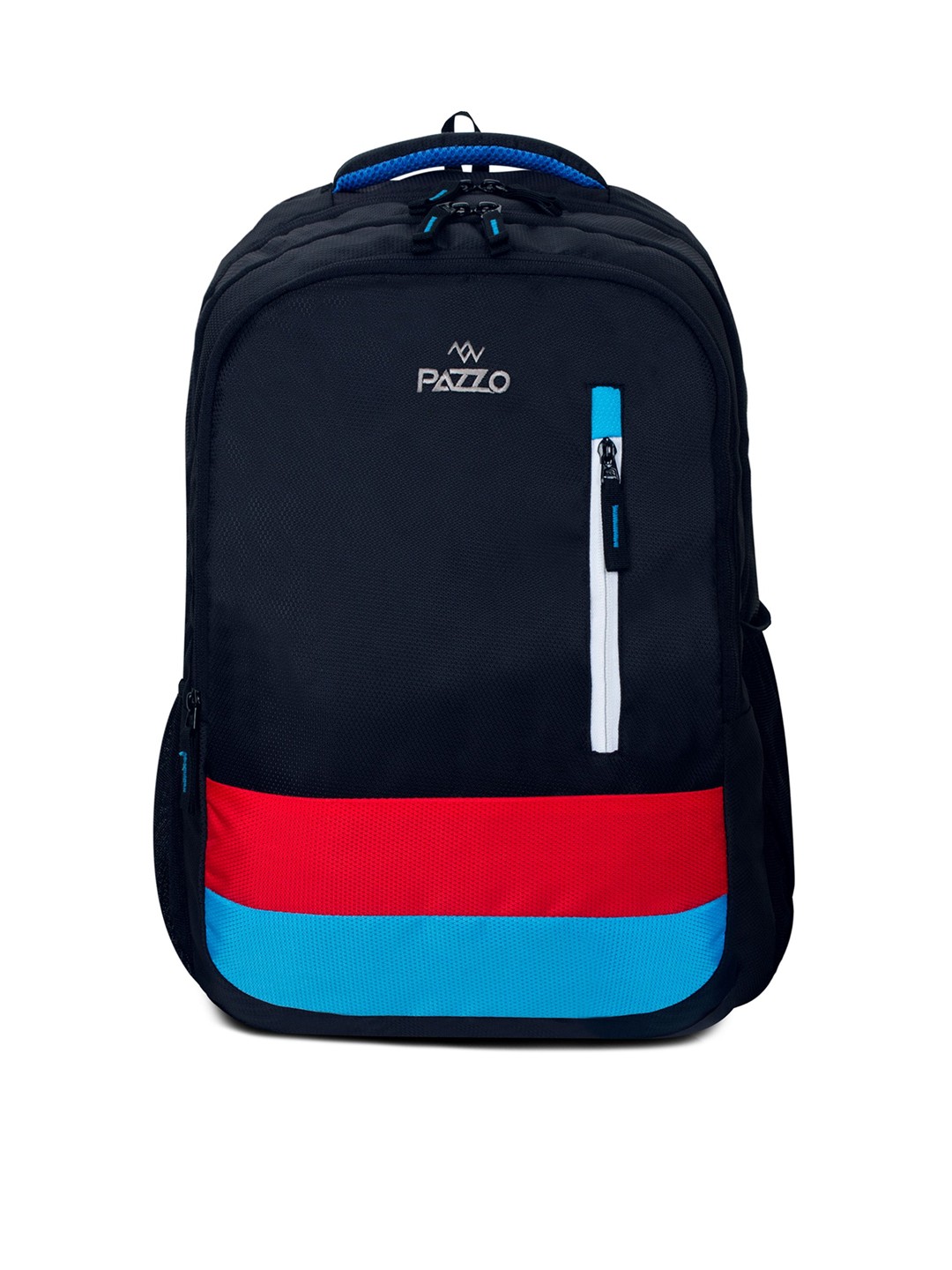 

PAZZO Unisex Red & Blue Colourblocked Contrast Detail Backpack