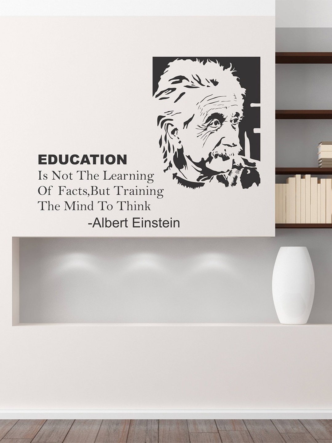 

WALLSTICK Beige & Black Albert Einstein Vinyl Wall Sticker