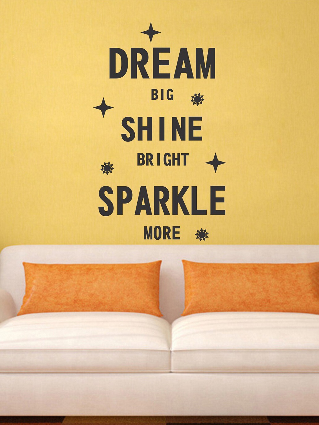 

WALLSTICK Black Motivational Quotes Printed Wall Stickers