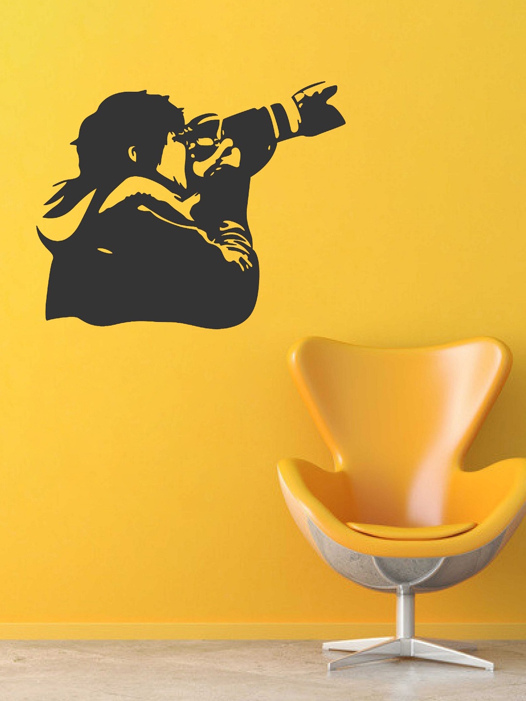 

WALLSTICK Black Photographer Vinyl Wall Sticker