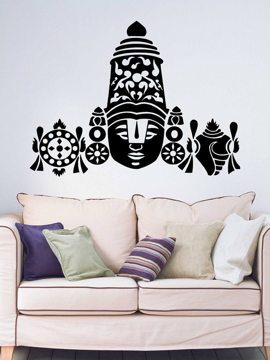 

WALLSTICK Black Sri Balaji Vinyl Wall Sticker