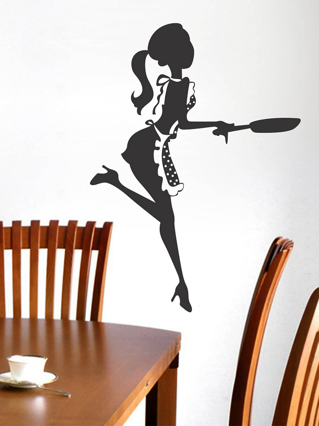 

WALLSTICK Black Cooking Girl Vinyl Wallsticker