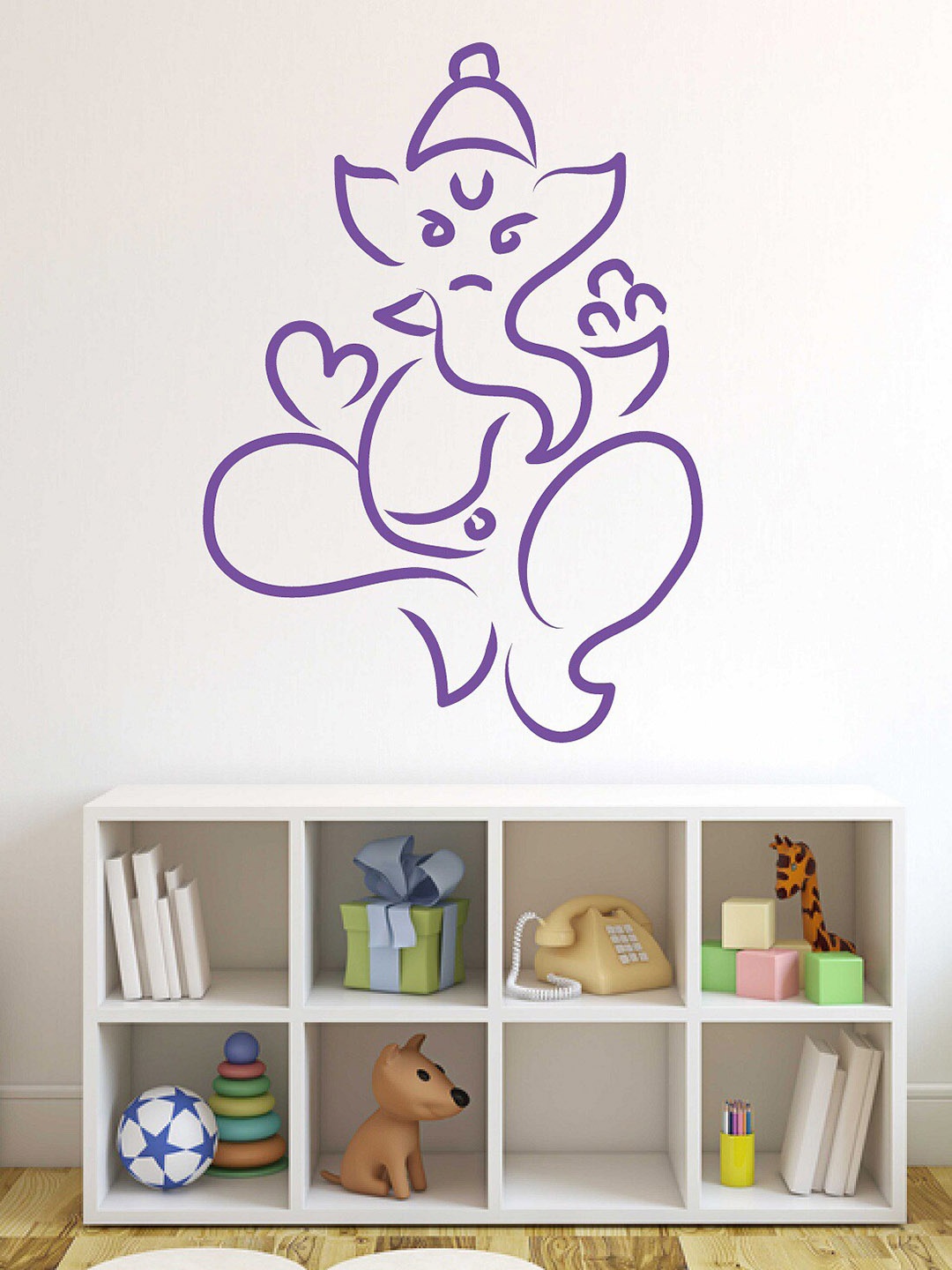 

WALLSTICK Purple Lord Ganesh Vinyl Wall Sticker