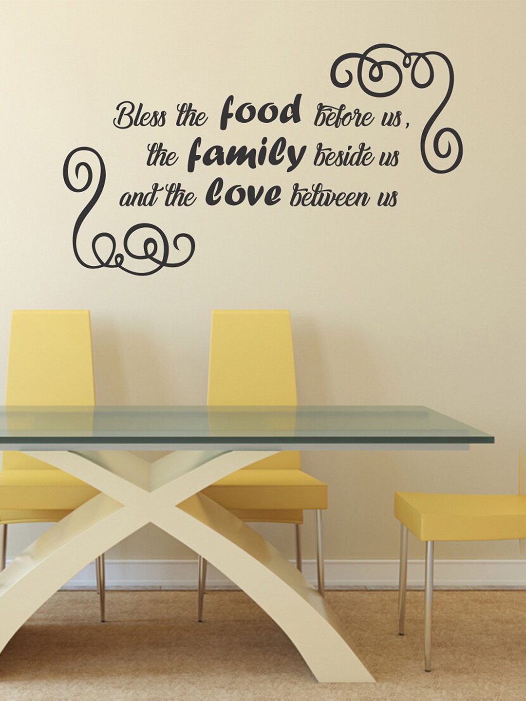 

WALLSTICK Black Printed Food Quotes Wallsticker