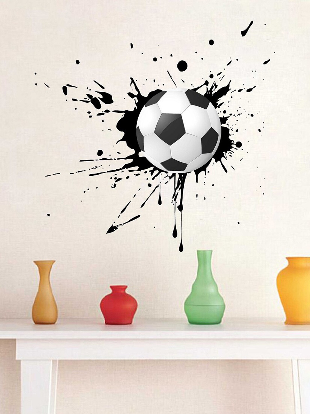 

WALLSTICK Black & White Football Vinyl Wall Sticker