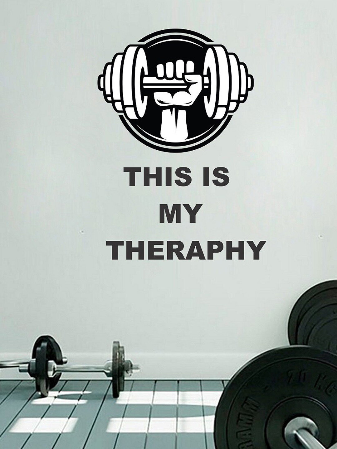 

WALLSTICK Black & White Gym Wall Decals and Stickers