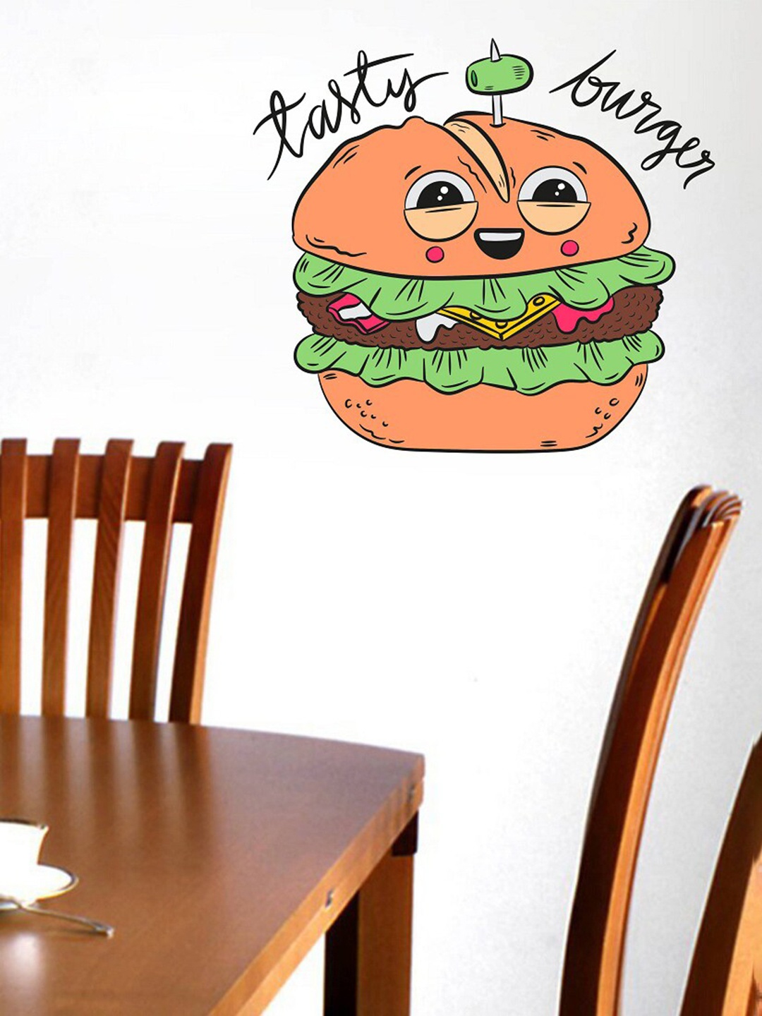 

WALLSTICK Tasty Burger Printed Wallsticker, Multi