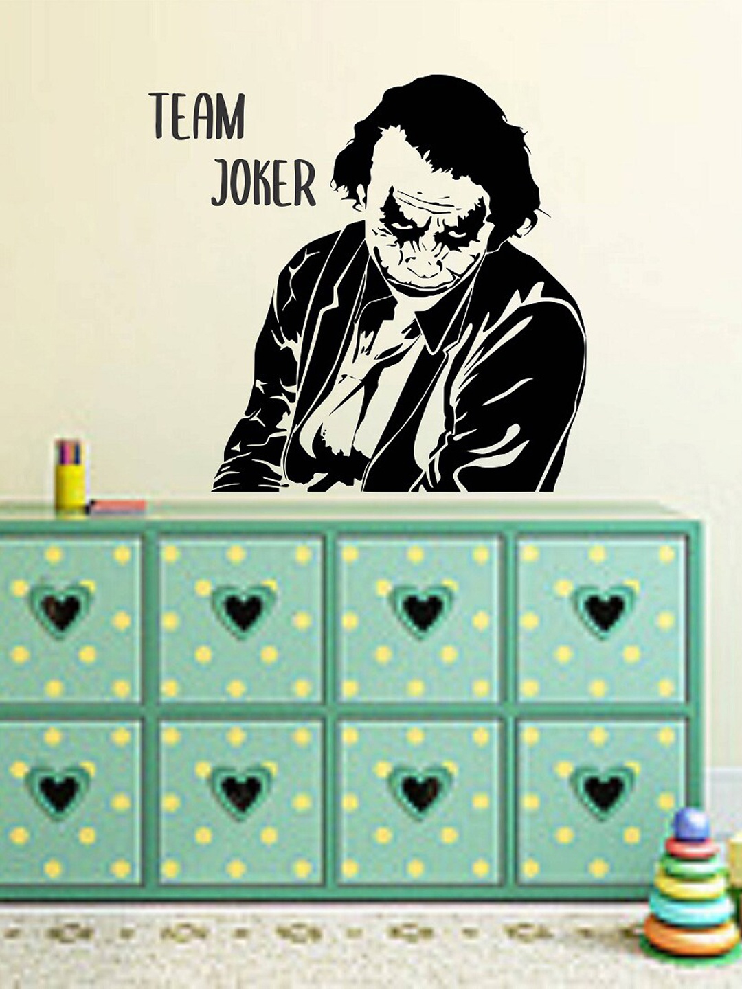 

WALLSTICK Black Team Joker Printed Wall Sticker