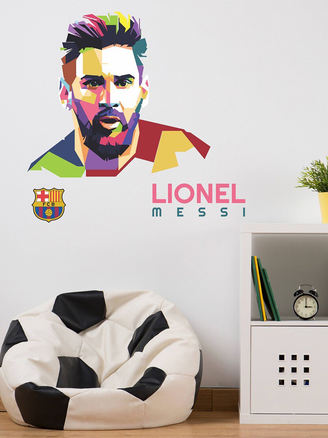 

WALLSTICK Marron & Blue Lionel Messi Vinyl Wallsticker, Maroon