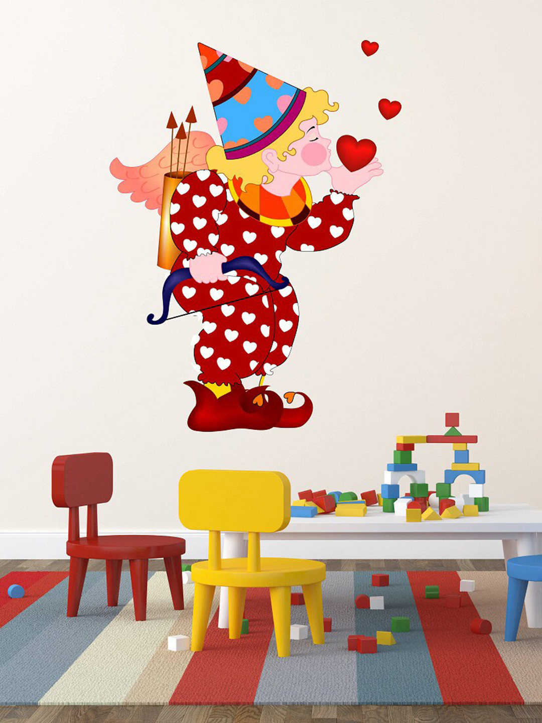 

WALLSTICK Red Printed Cute Baby Wallsticker