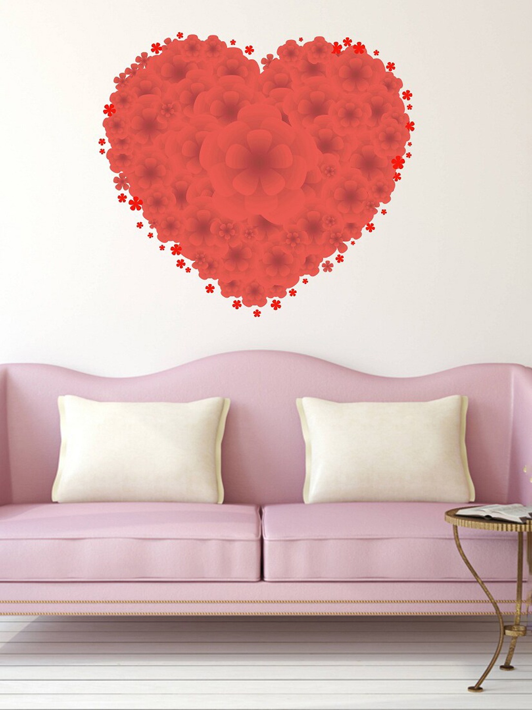 

WALLSTICK Red Heart Flower Vinyl Wallsticker