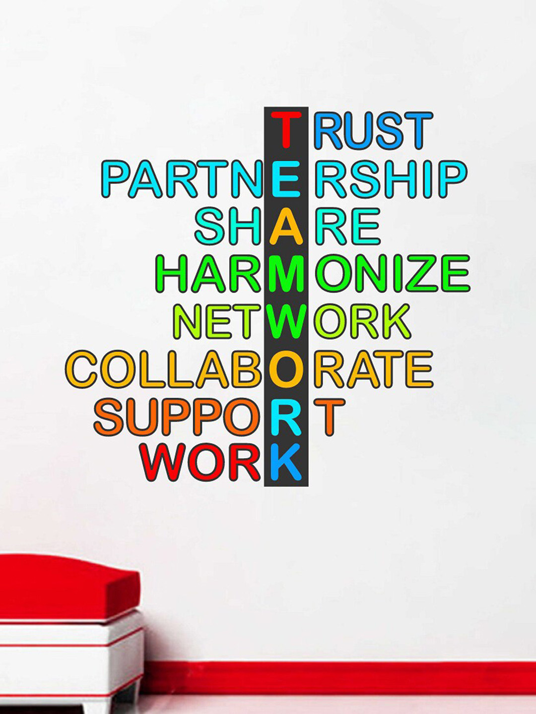 

WALLSTICK Blue & Green Motivational Quote Wall Stickers