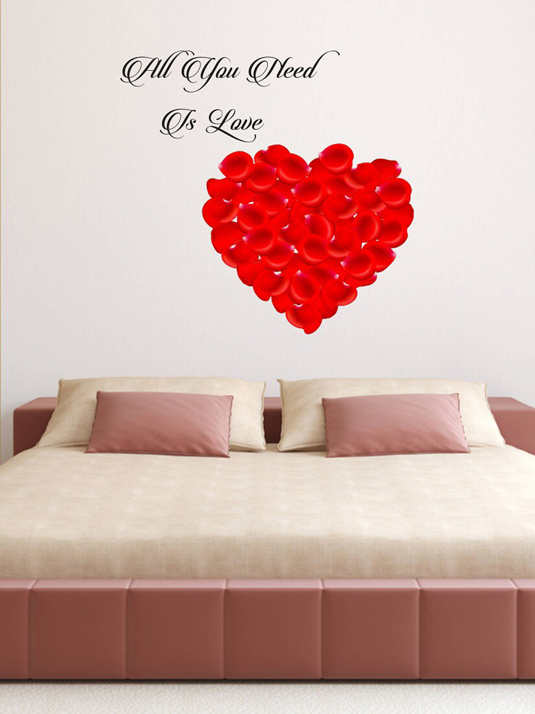 

WALLSTICK Red & Black Printed All You Need is Love Wallsticker