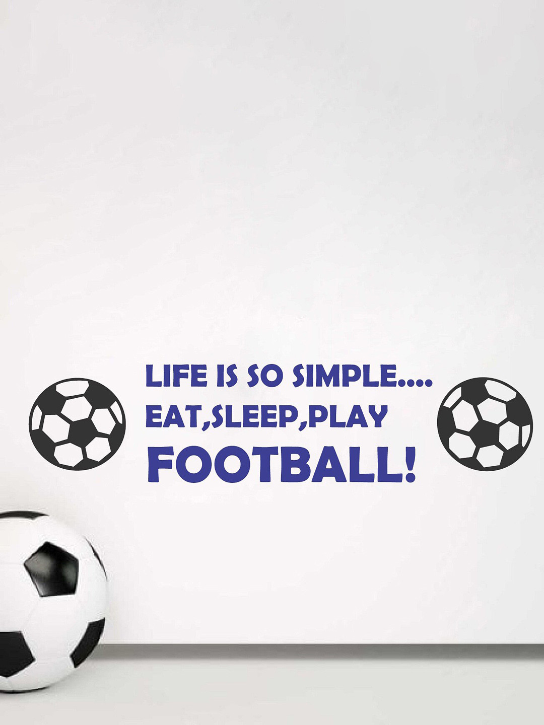 

WALLSTICK Blue Printed Motivational Wallstickers