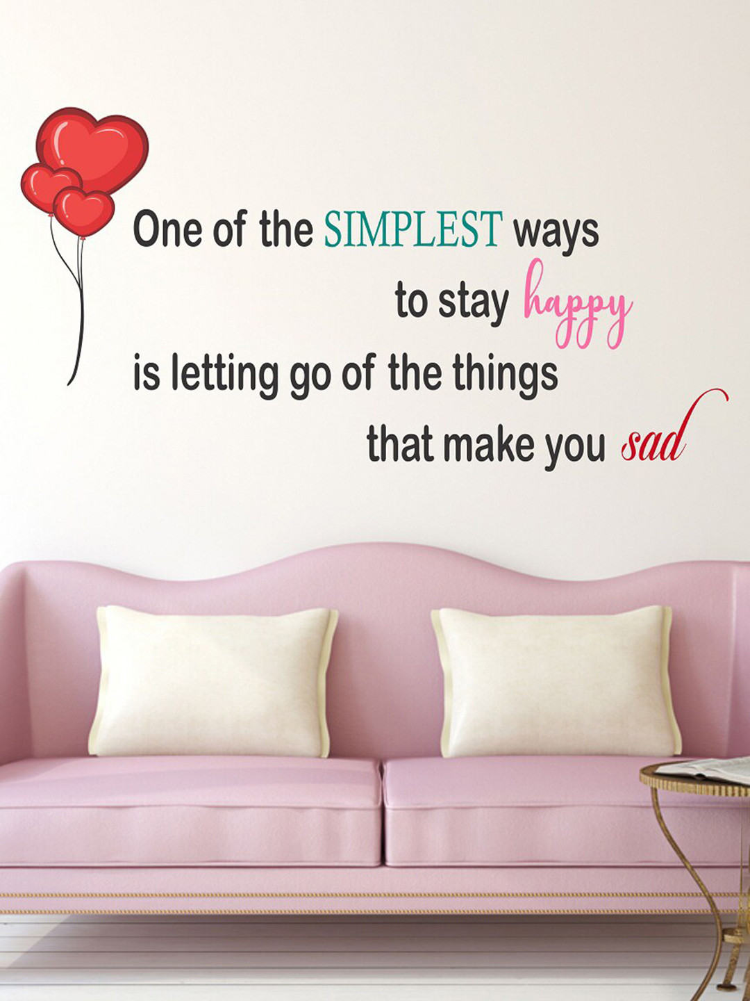

WALLSTICK Red & Black One of The Simplest Ways Vinyl Wallsticker