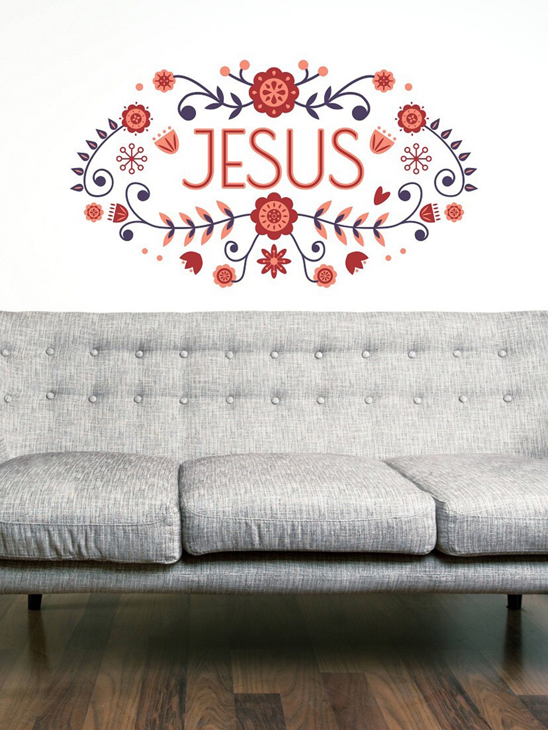 

WALLSTICK Red Printed Jesus Wallstickers