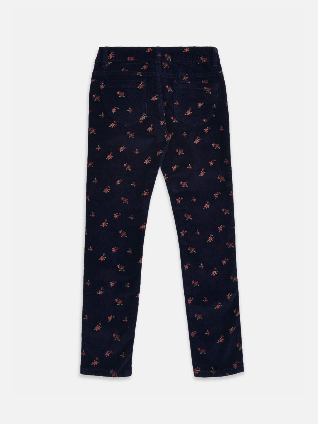 

Pantaloons Junior Girls Navy Blue & Pink Floral Printed Jeans